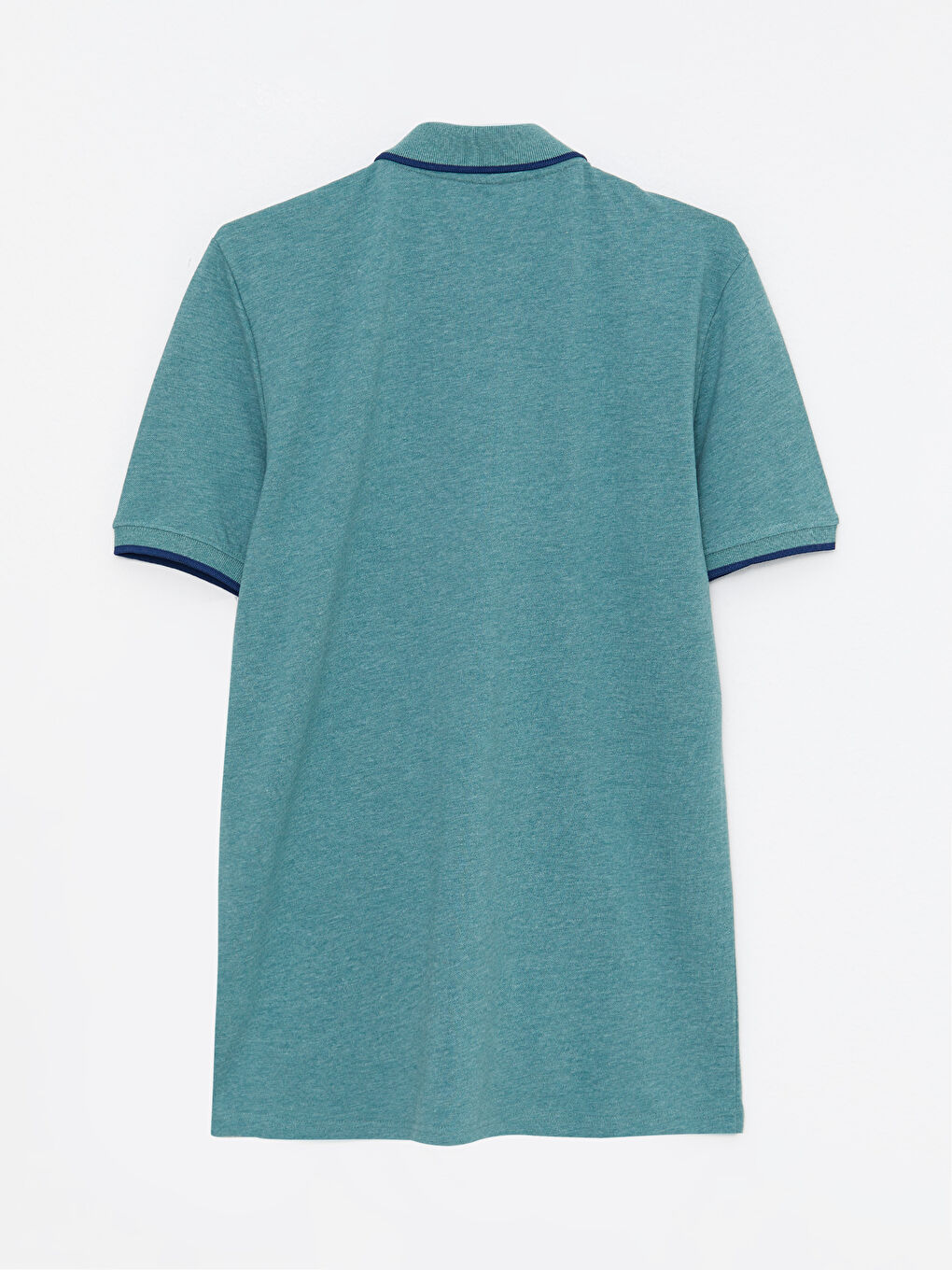 Yeşil Polo Yaka Kısa Kollu Pike Tişört-1