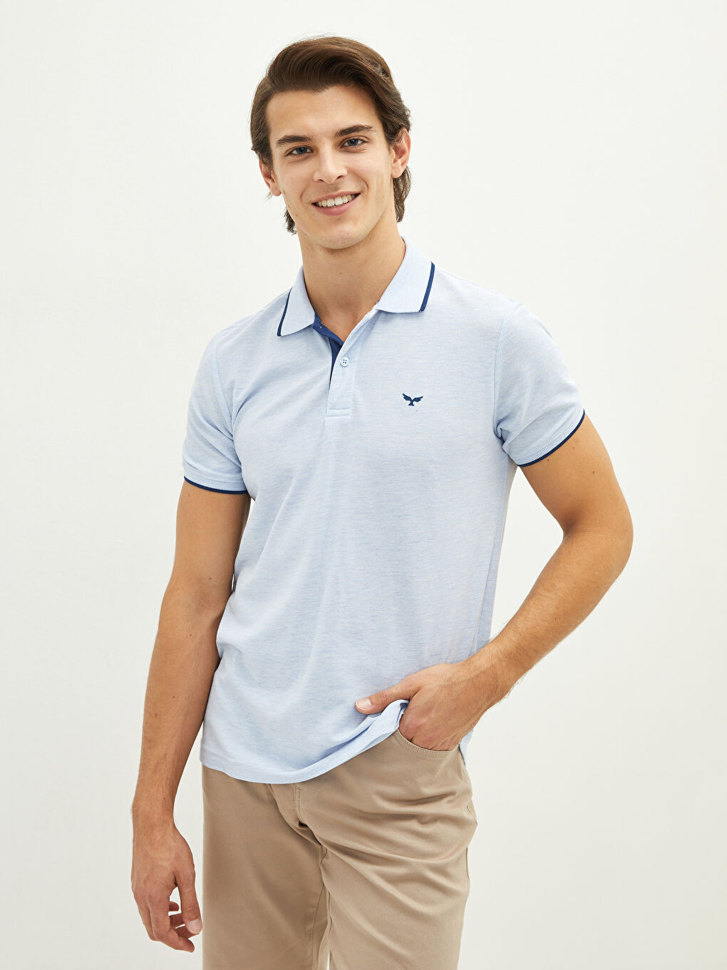 Polo Neck Short Sleeve Pique T-Shirt