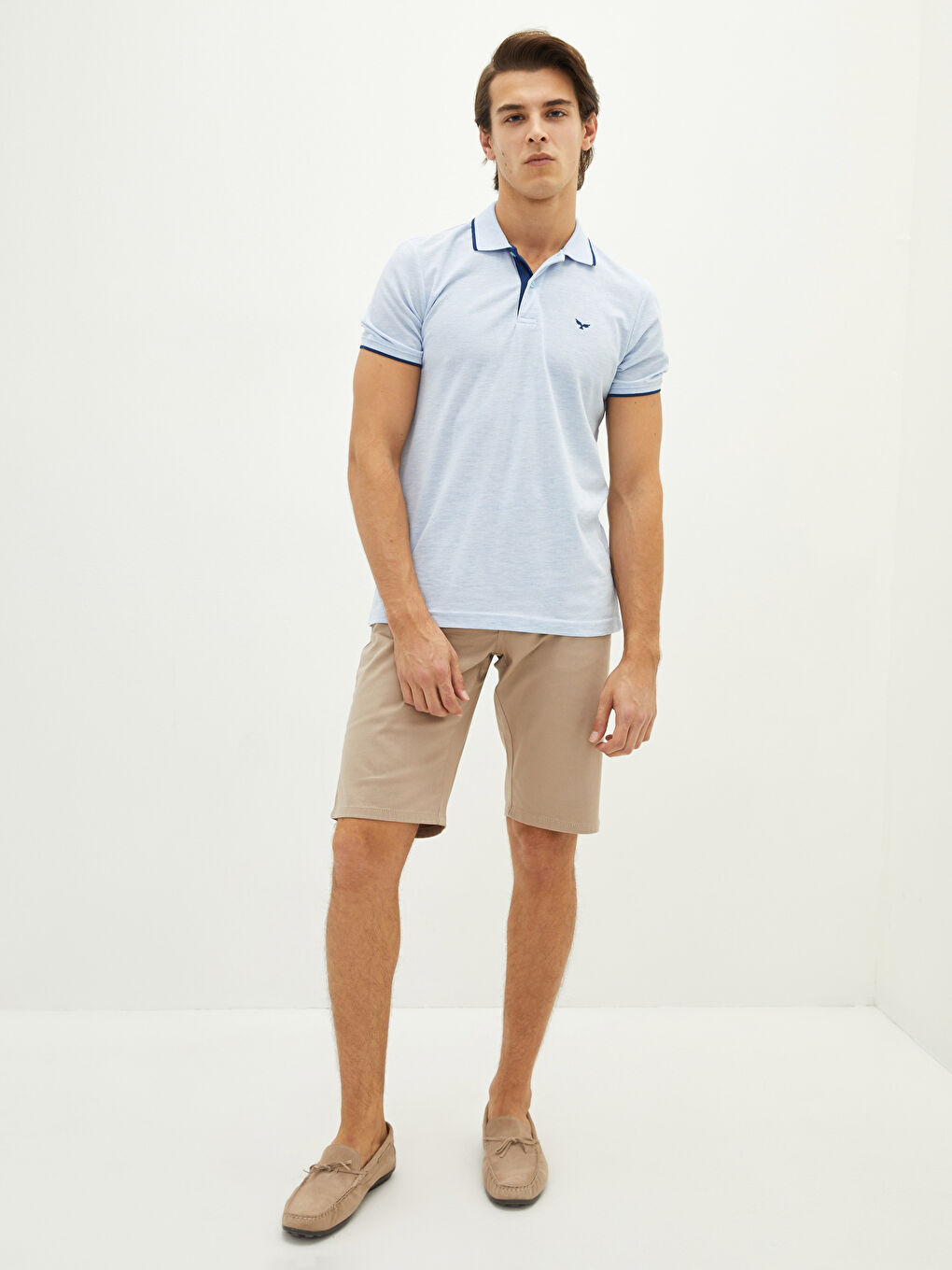 Polo Neck Short Sleeve Pique T-Shirt-2