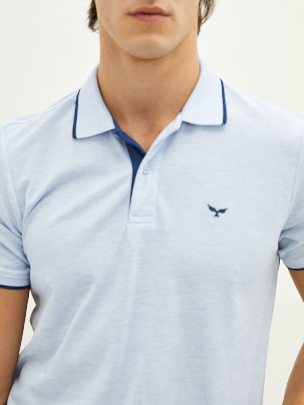 Polo Neck Short Sleeve Pique T-Shirt-4