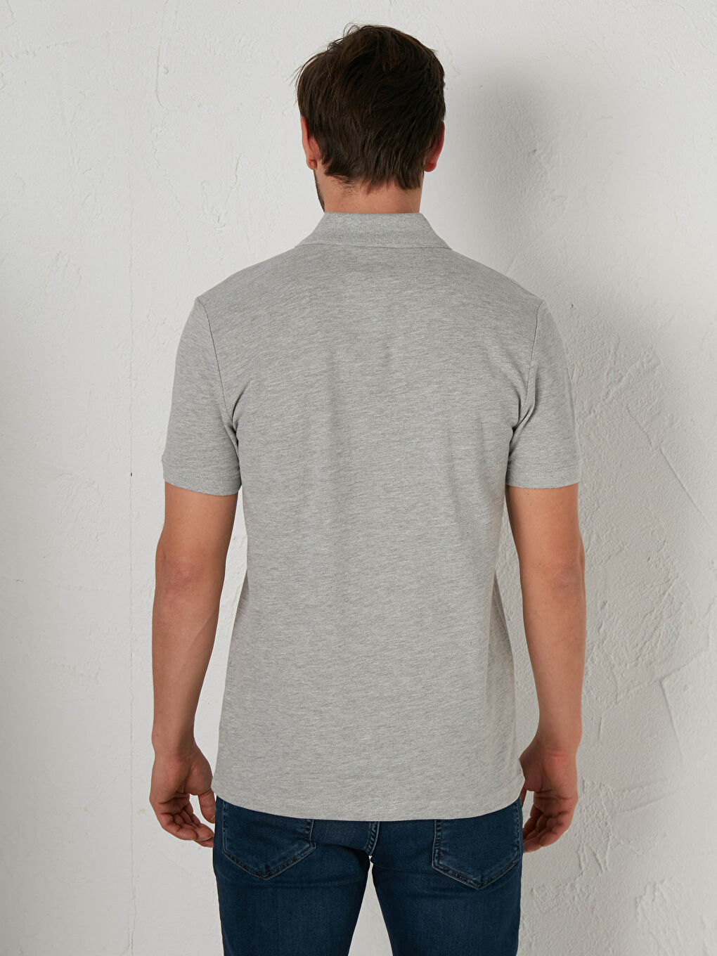 Tricou din Bumbac cu Guler Polo-2