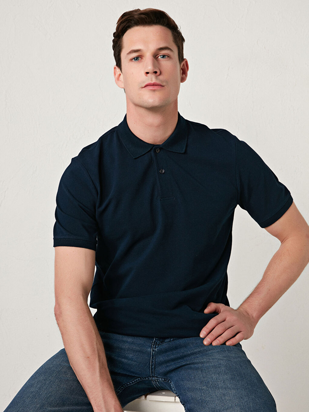 LCWAIKIKI Basic Rollkragen Kurzarm Baumwolle Herren T-Shirt -S10204Z8-DWP