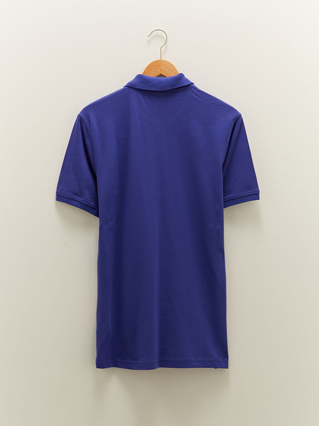 Mor Polo Yaka Kısa Kollu Pamuklu Erkek Tişört-6