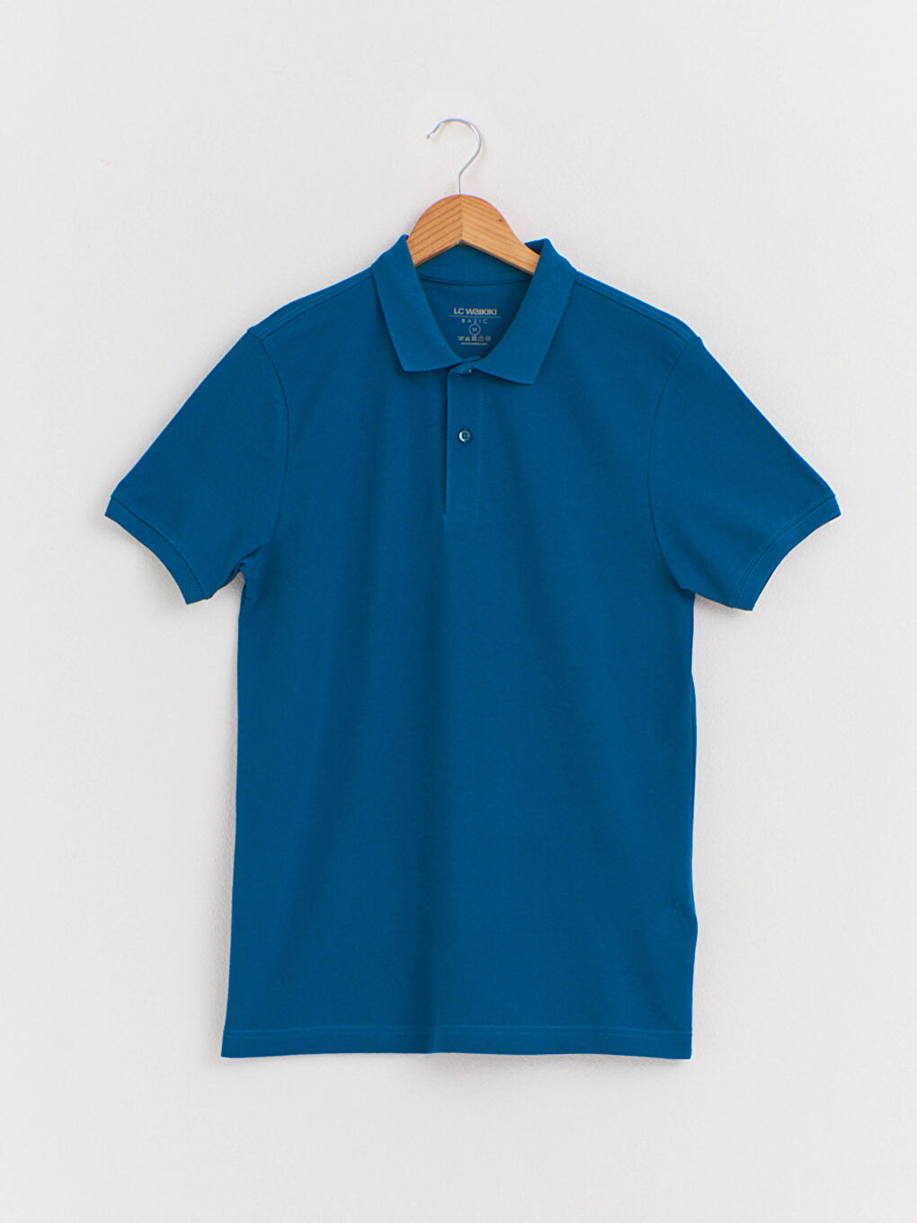 Petrol Polo Yaka Pamuklu Tişört