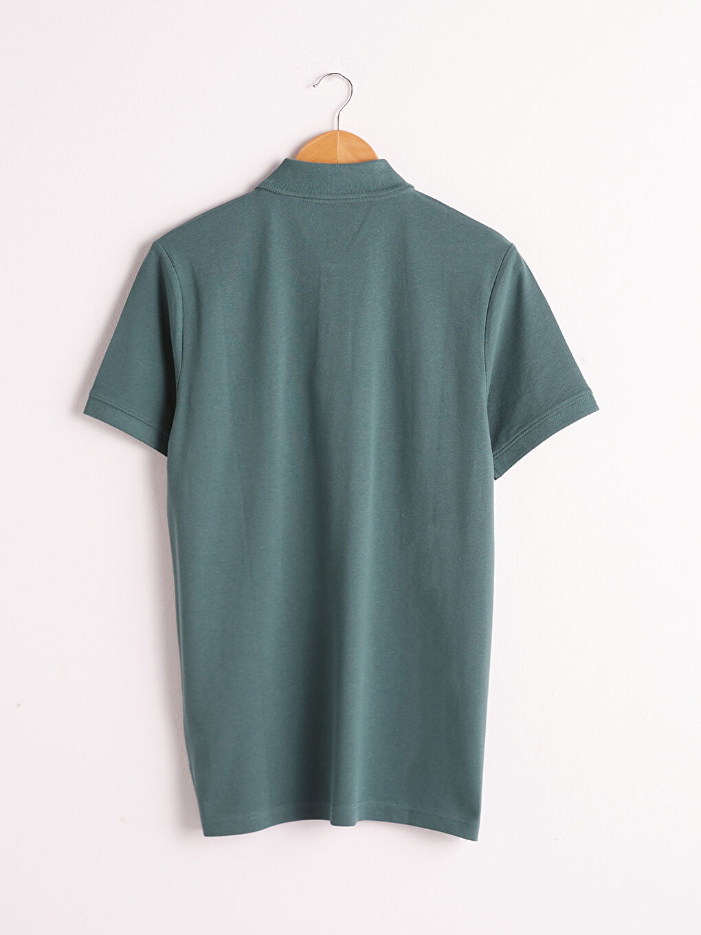 Yeşil Polo Yaka Pamuklu Tişört-4