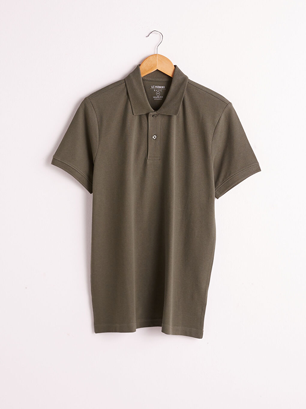 Yeşil Polo Yaka Pamuklu Tişört-4