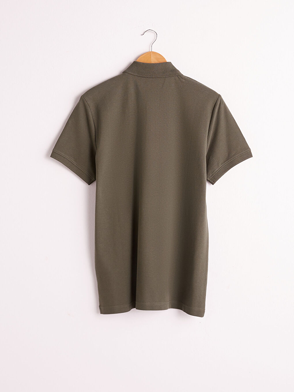 Yeşil Polo Yaka Pamuklu Tişört-5