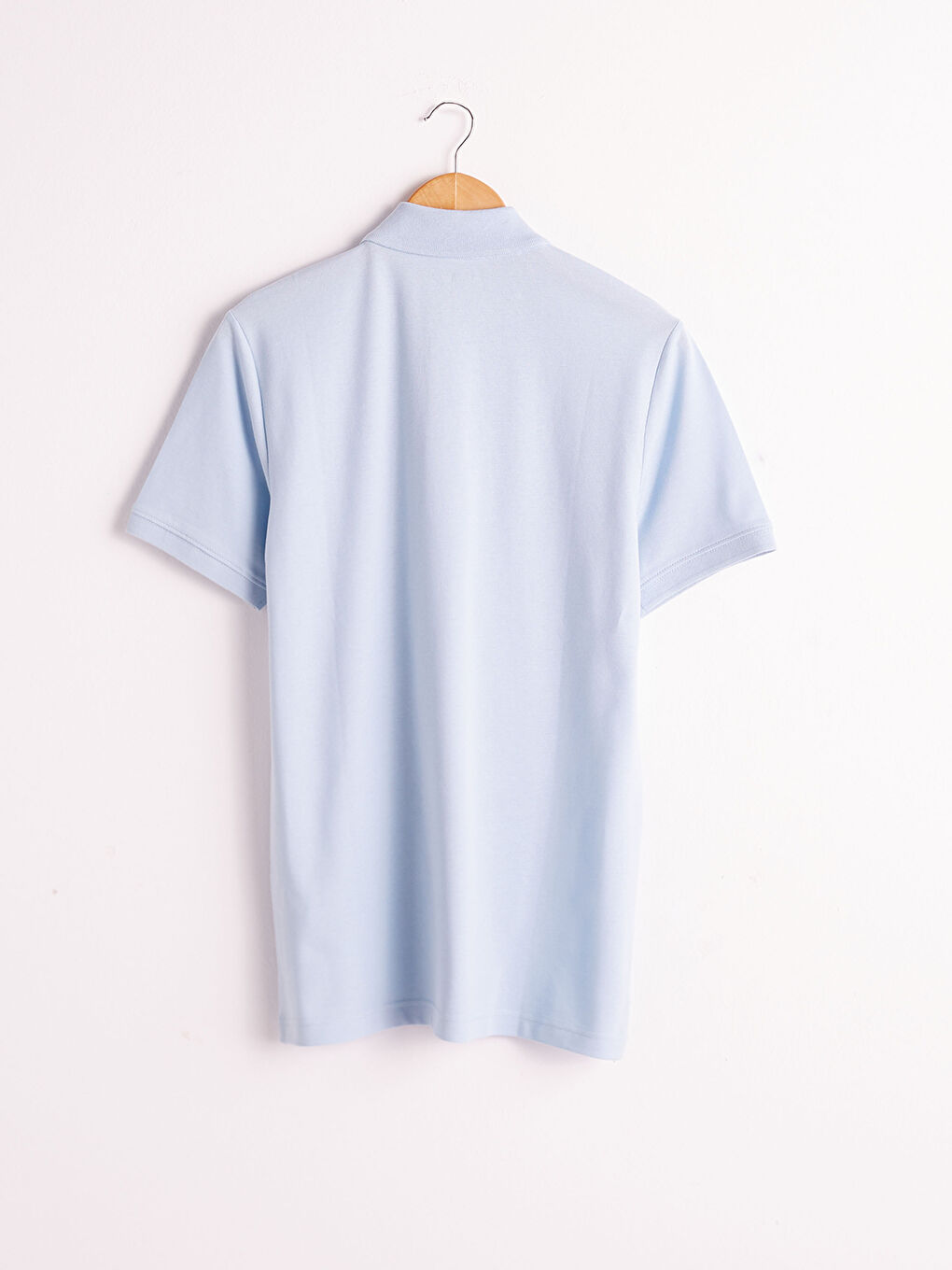 Polo Neck Cotton T-Shirt-4