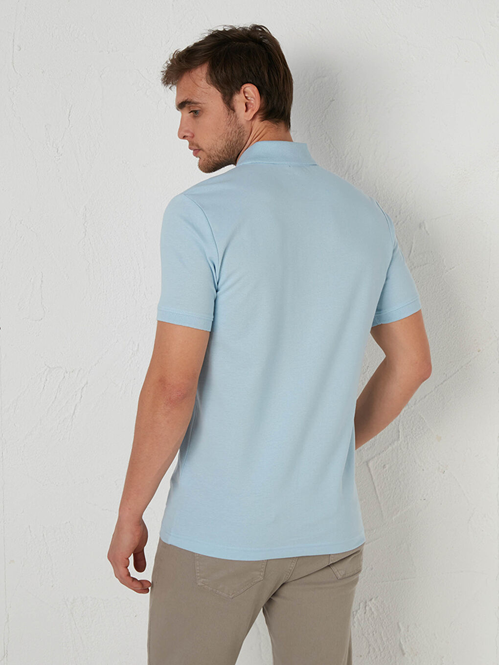 Polo Neck Cotton T-Shirt-2