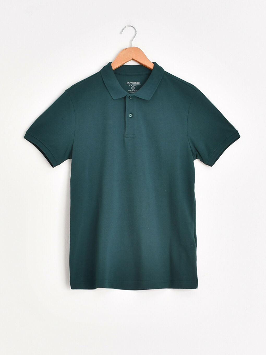 Yeşil Polo Yaka Pamuklu Tişört