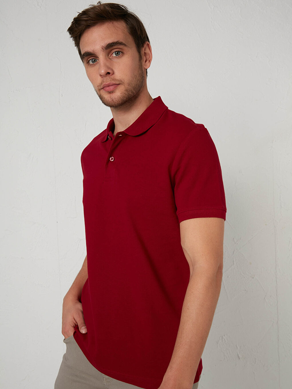 LCWAIKIKI Basic Rollkragen Baumwoll-T-Shirt -S10204Z8-D0A
