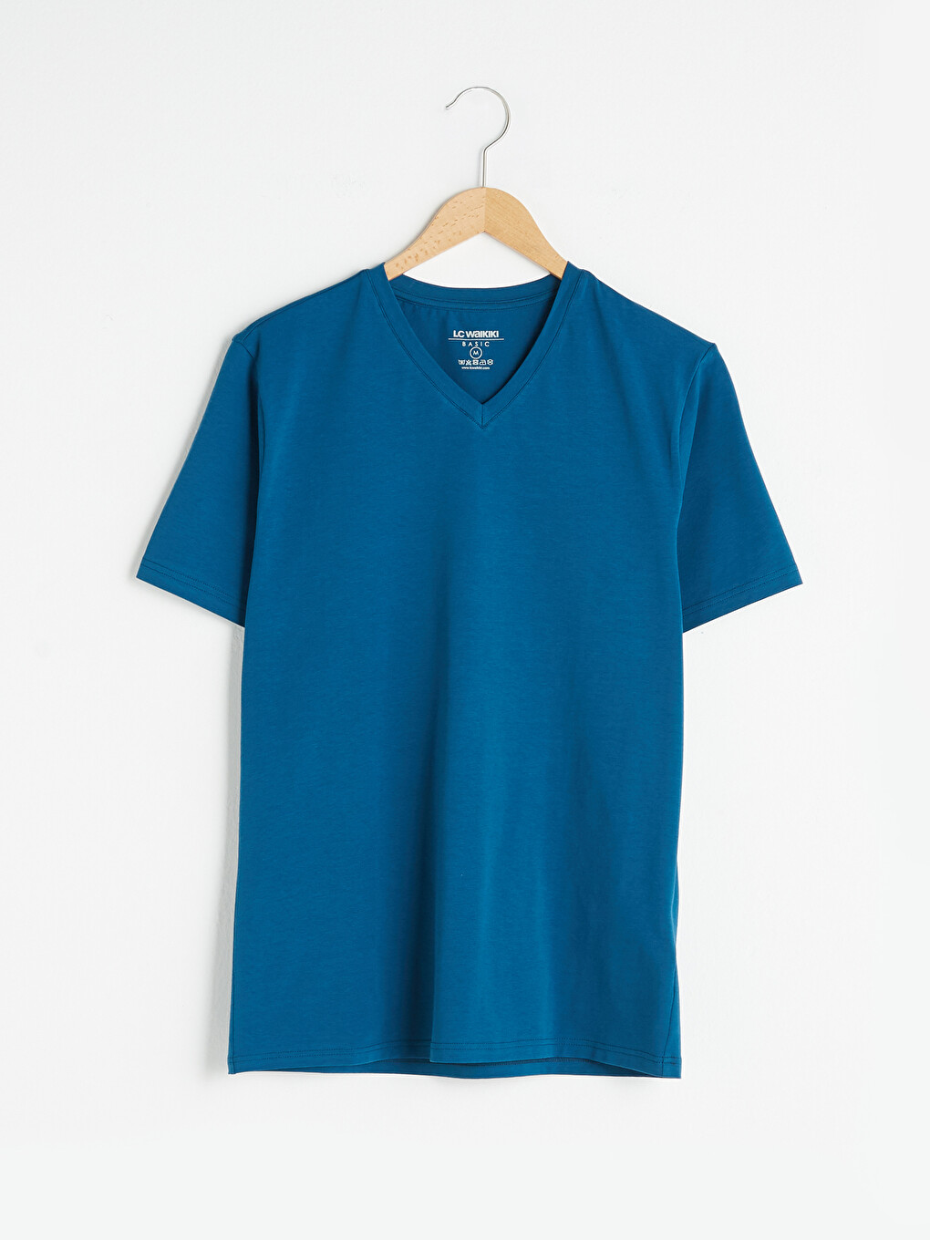 V Neck Short Sleeve Basic Men's T-shirt-4