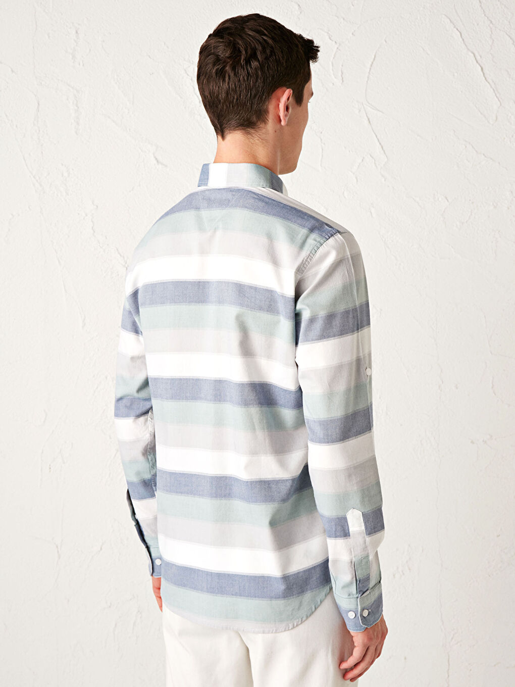 LCWAIKIKI Classic Slim Fit Long Sleeve Oxford Men's Shirt -S10255Z8-LFT