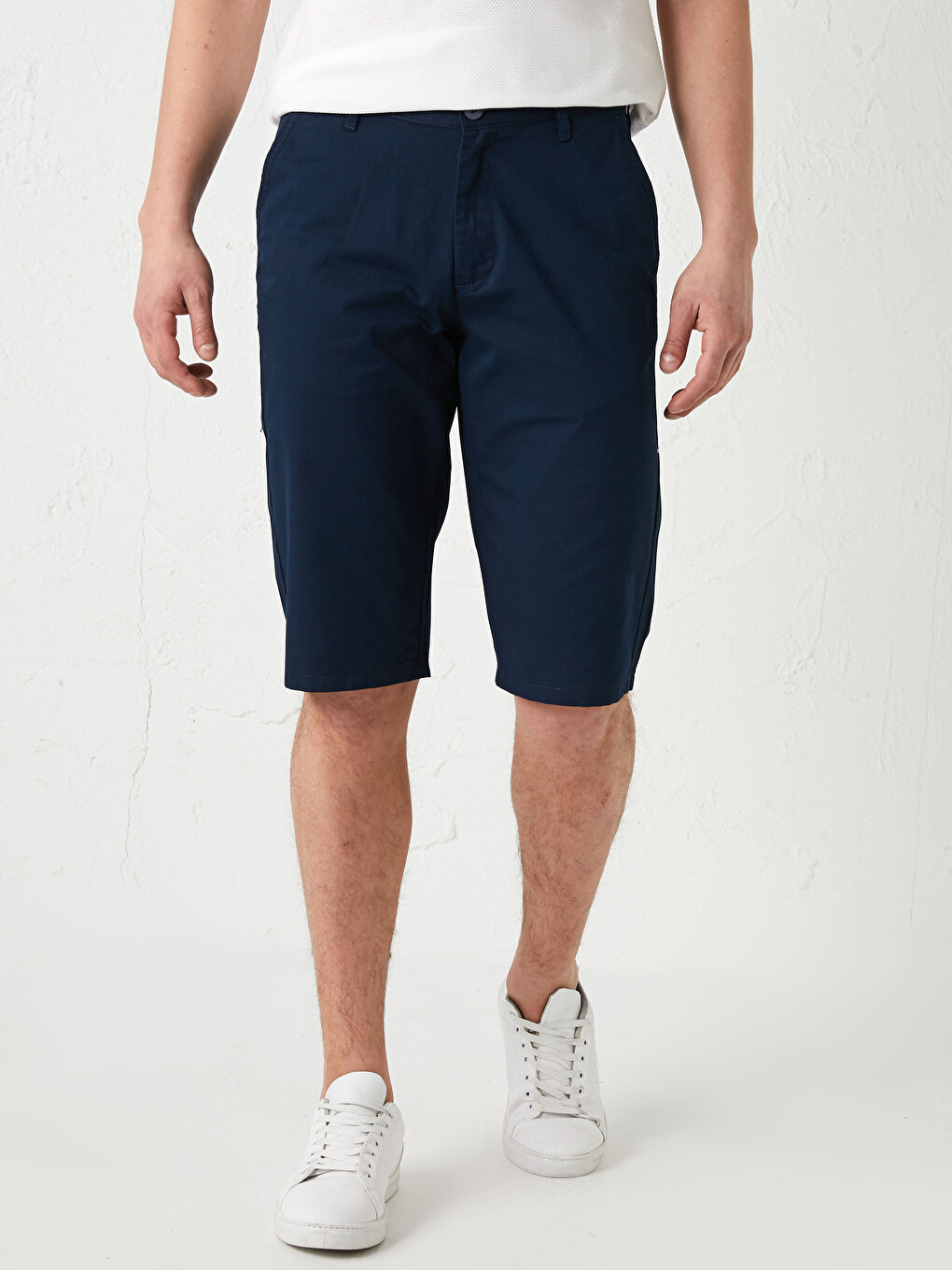 Regular Fit Gabardine Men's Shorts-4