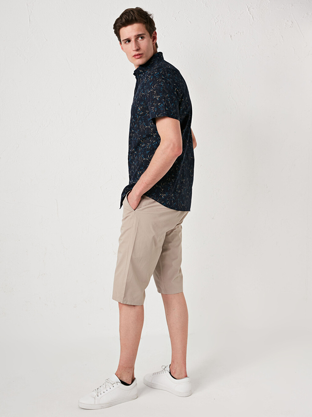 Regular Fit Gabardine Men's Shorts