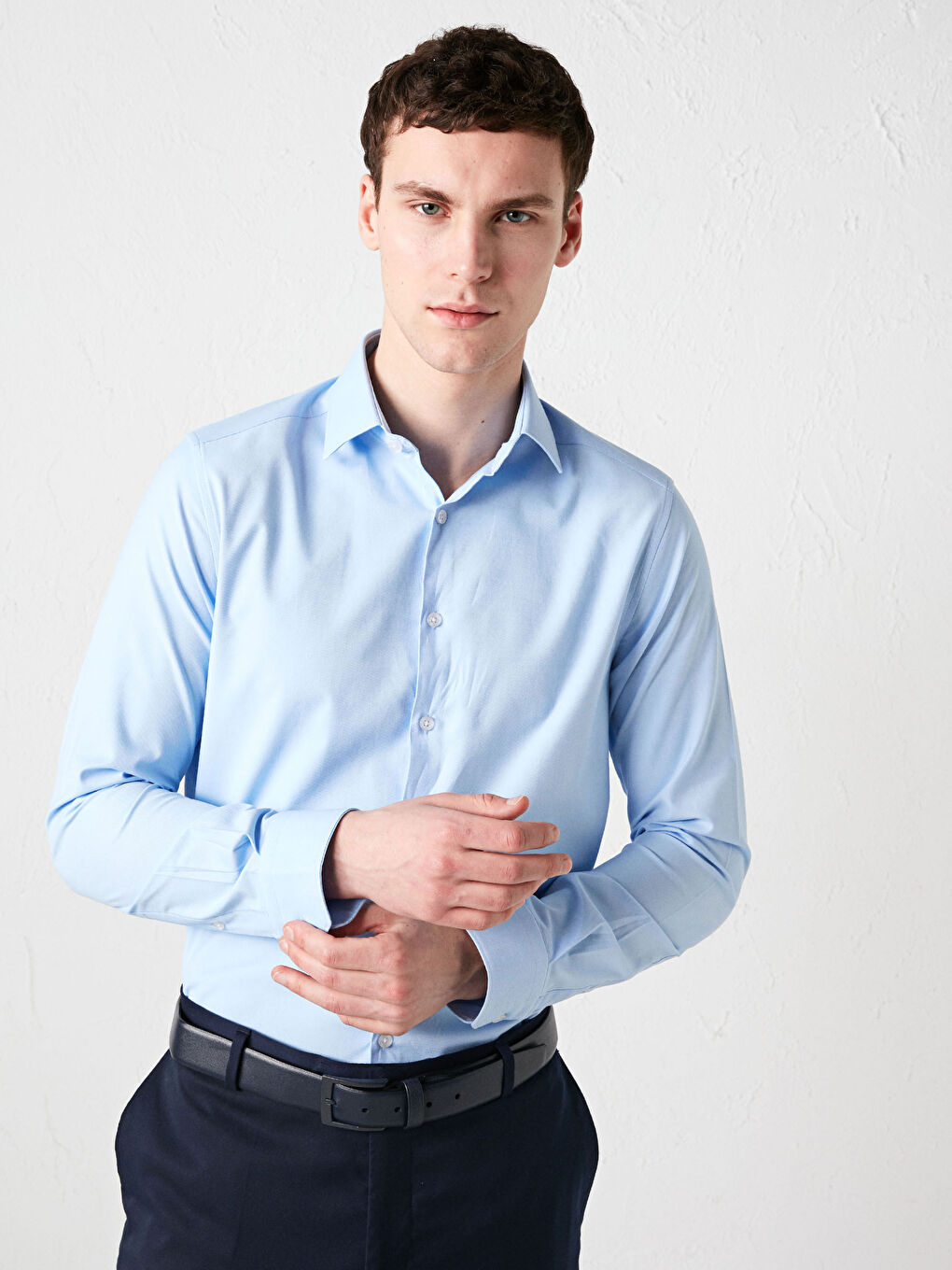 Chemise Oxford Slim Fit à Manches Longues pour Hommes