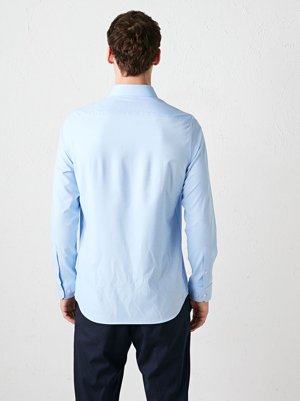 Chemise Oxford Slim Fit à Manches Longues pour Hommes-4