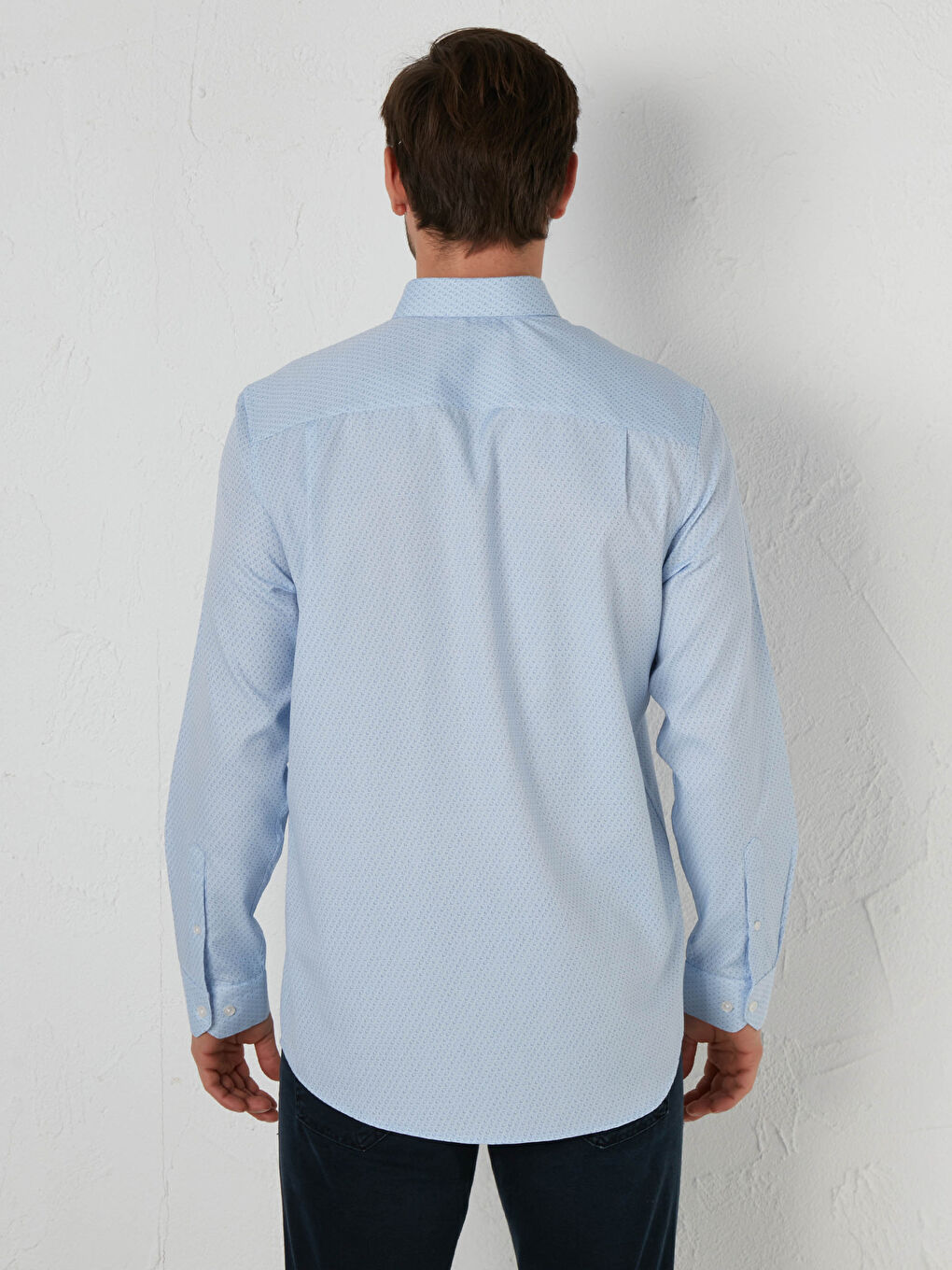 Chemise à manches longues en sergé, coupe régulière-2