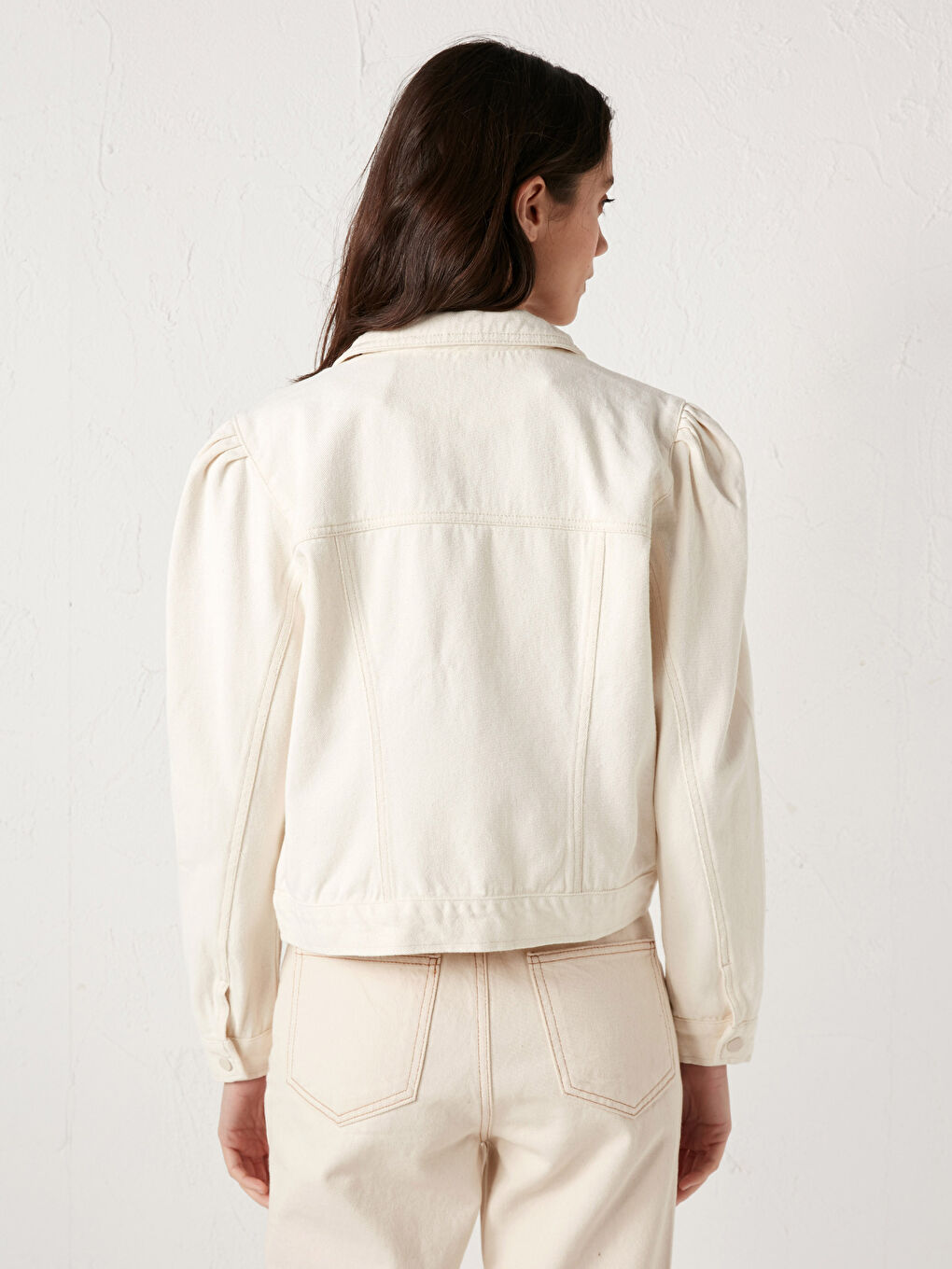 Hemdkragen Gerade Lange Ärmel Dünner Damenmantel-3