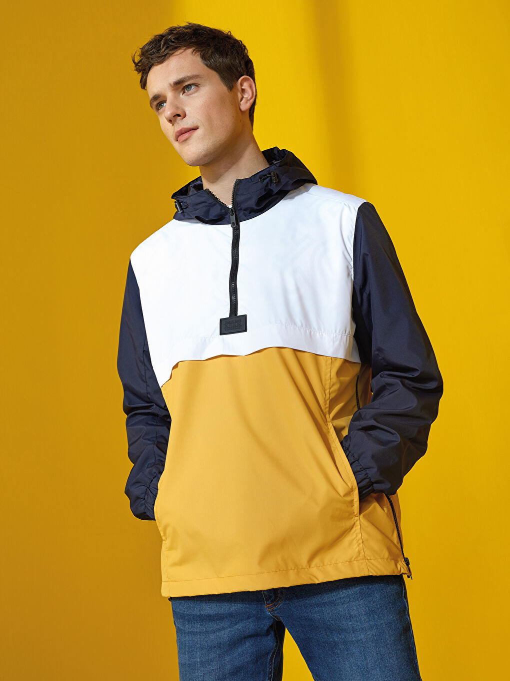 LCW Casual Sari Slim Fit Kapüşonlu Kanguru Mont - 6