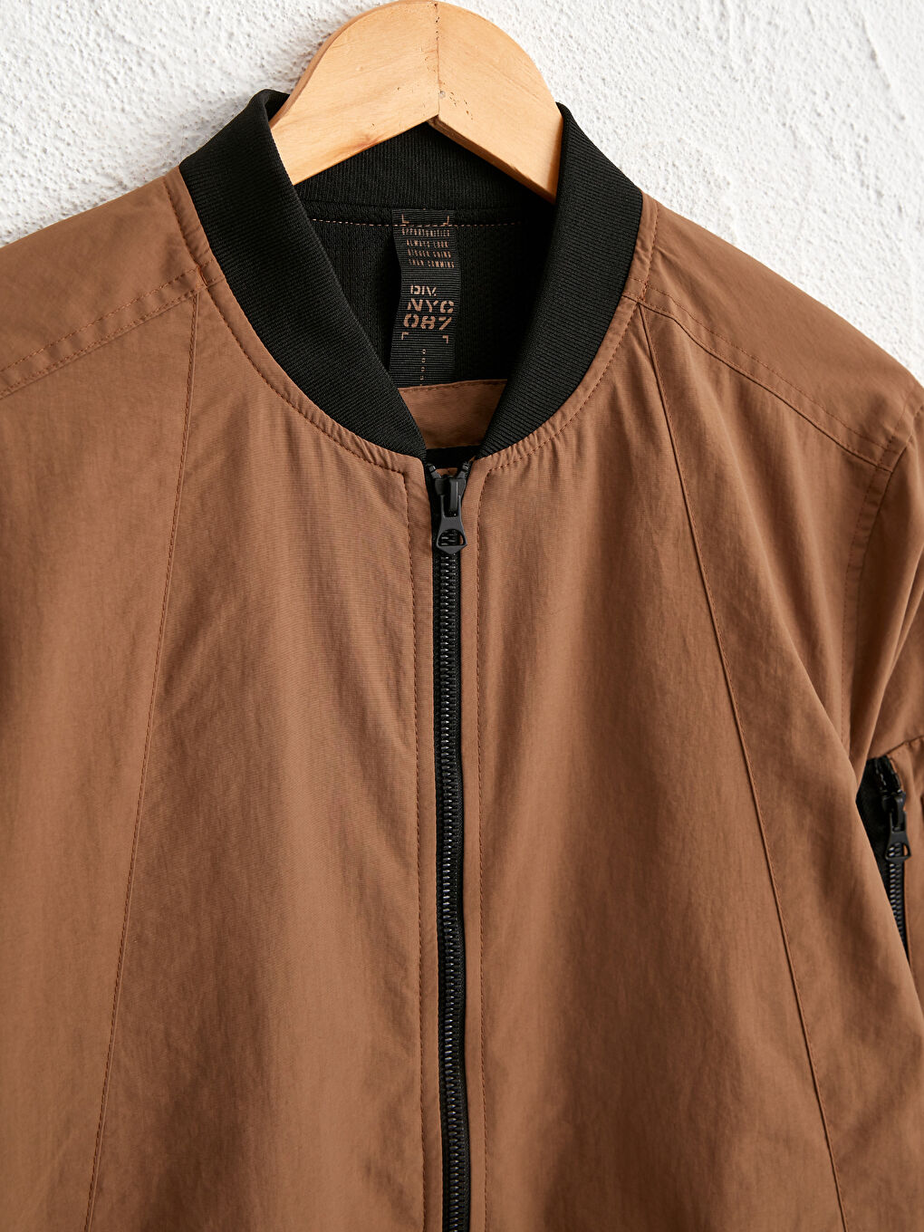 Bej Bomber Kolej Yaka İnce Mont-1