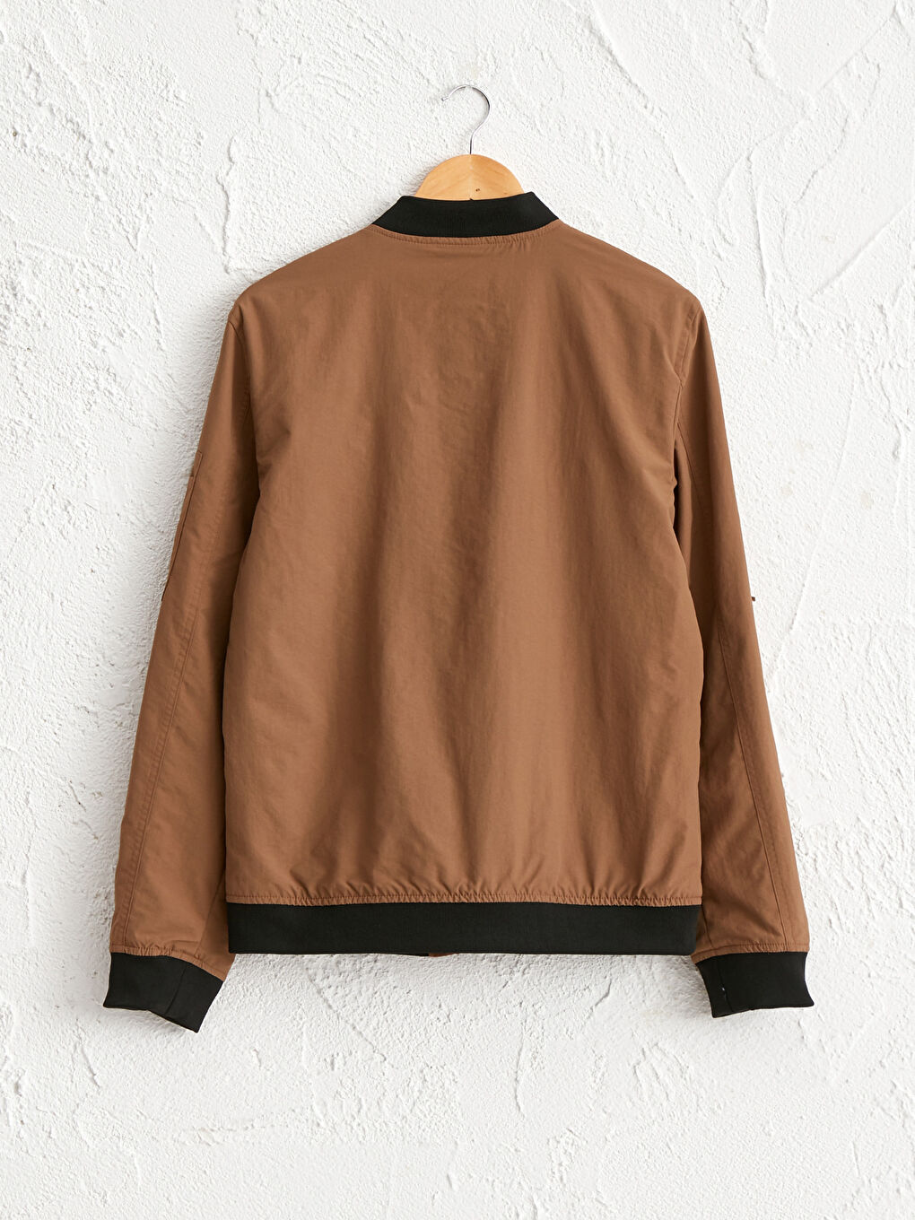 Bej Bomber Kolej Yaka İnce Mont-2