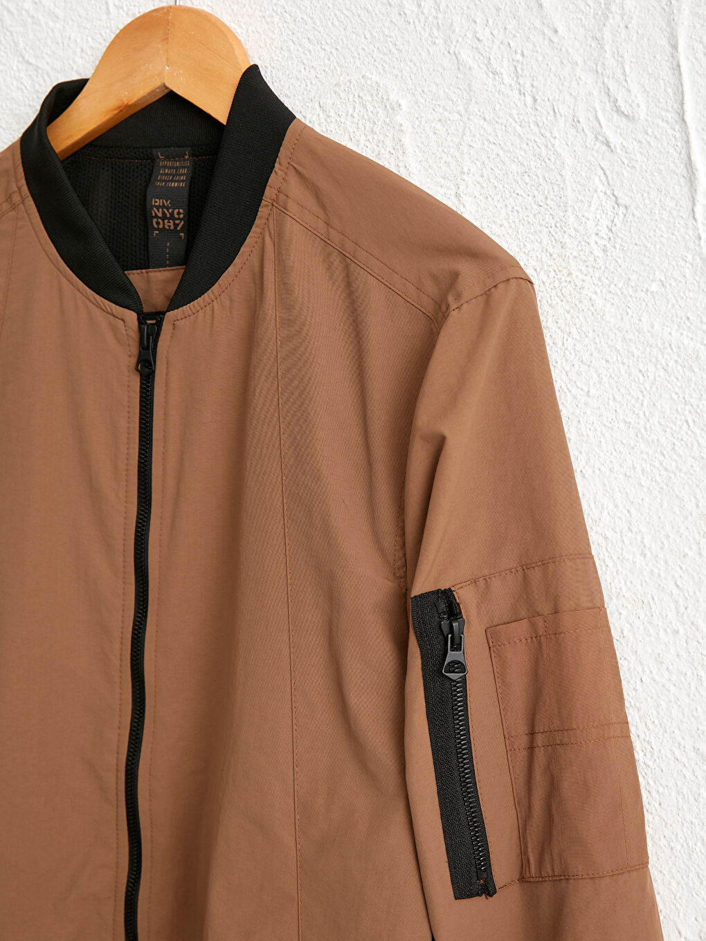 Bej Bomber Kolej Yaka İnce Mont-3