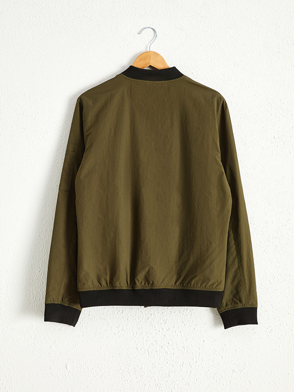 Колледж тік жаға жұқа бомбер куртка-1