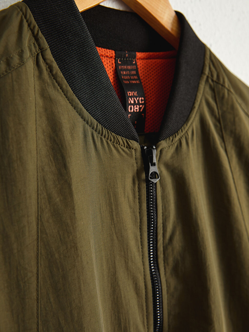 Колледж тік жаға жұқа бомбер куртка-2