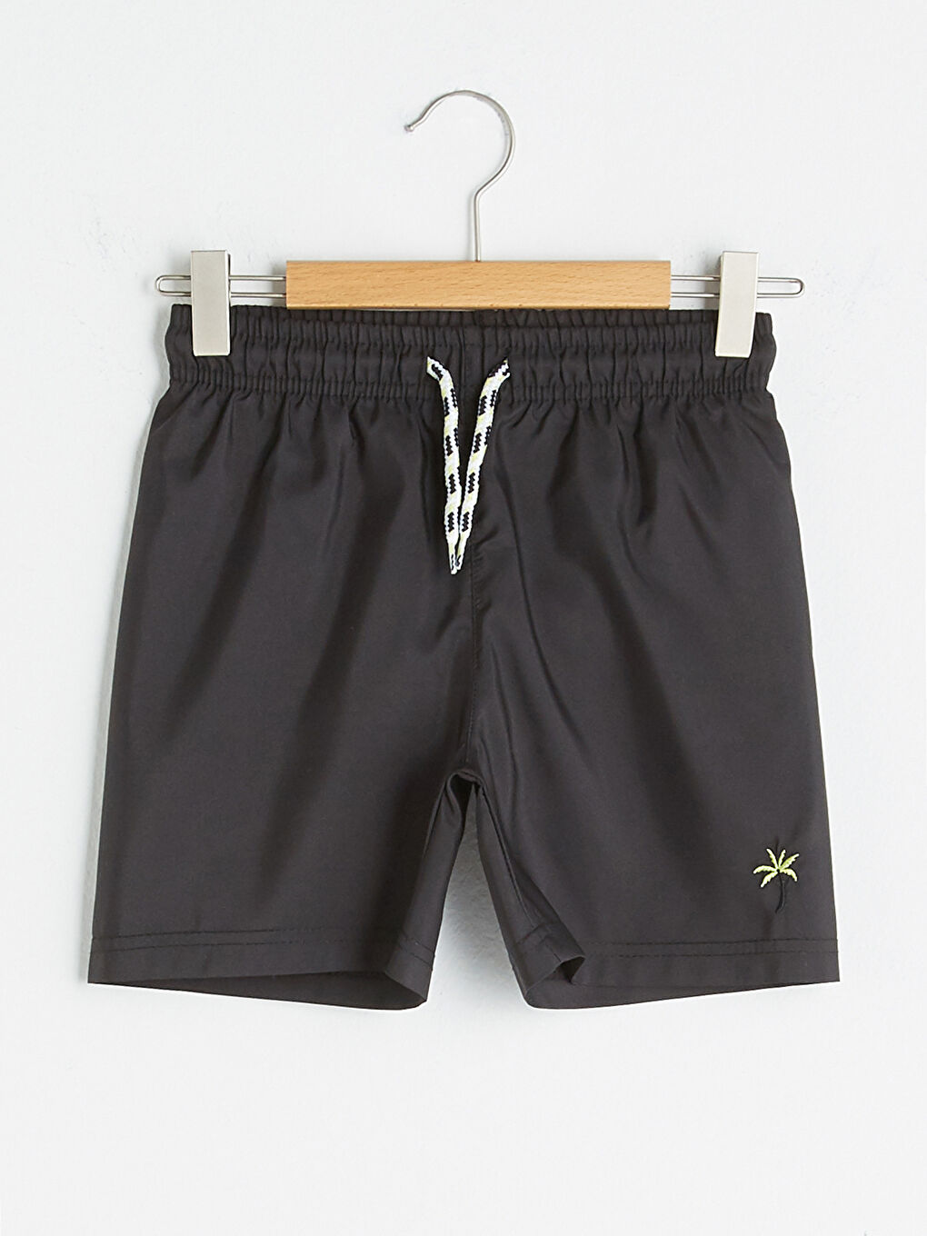 Siyah Erkek Çocuk Hızlı Kuruyan Deniz Şortu