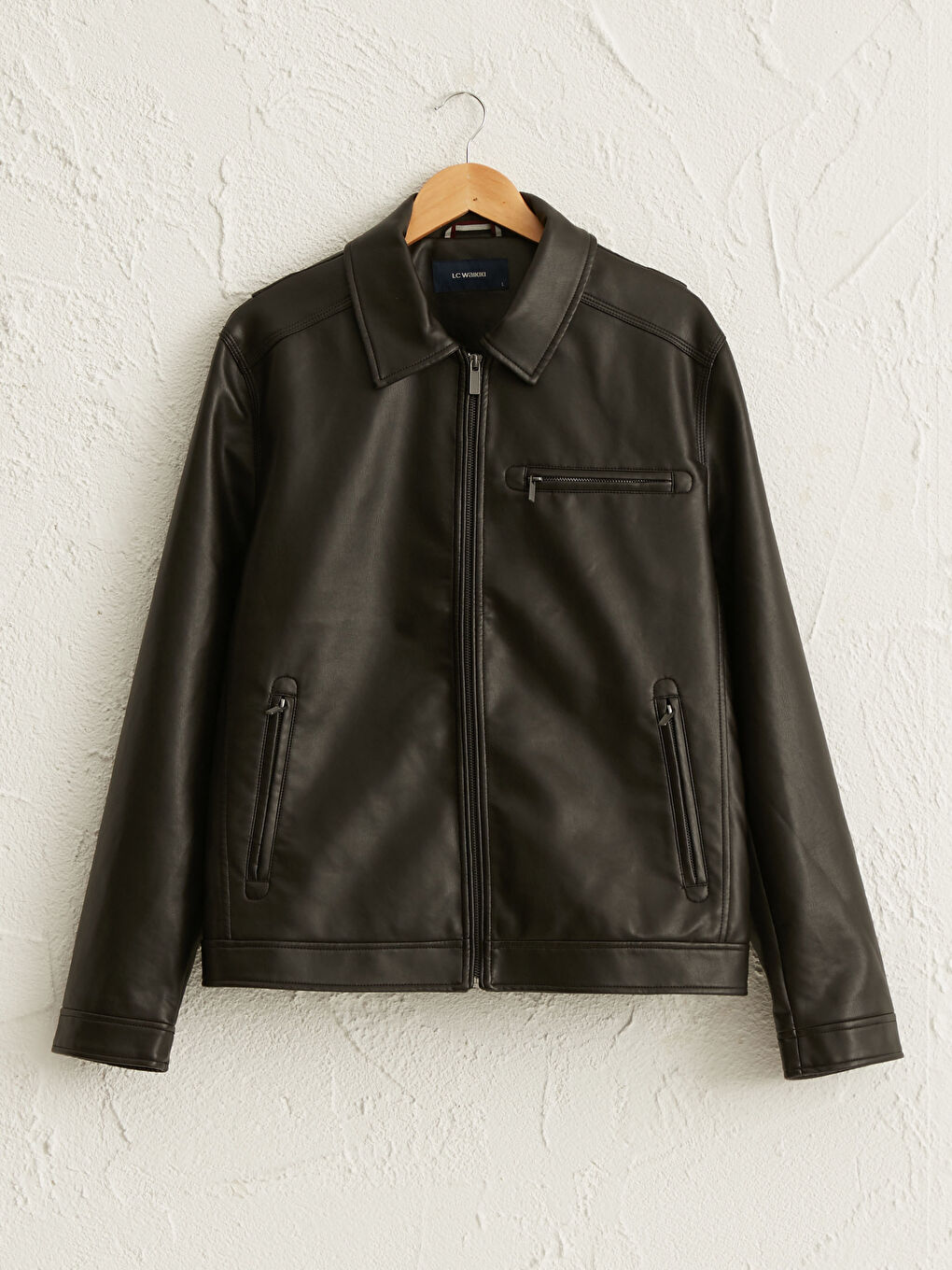 Muški kaput od veštačke kože