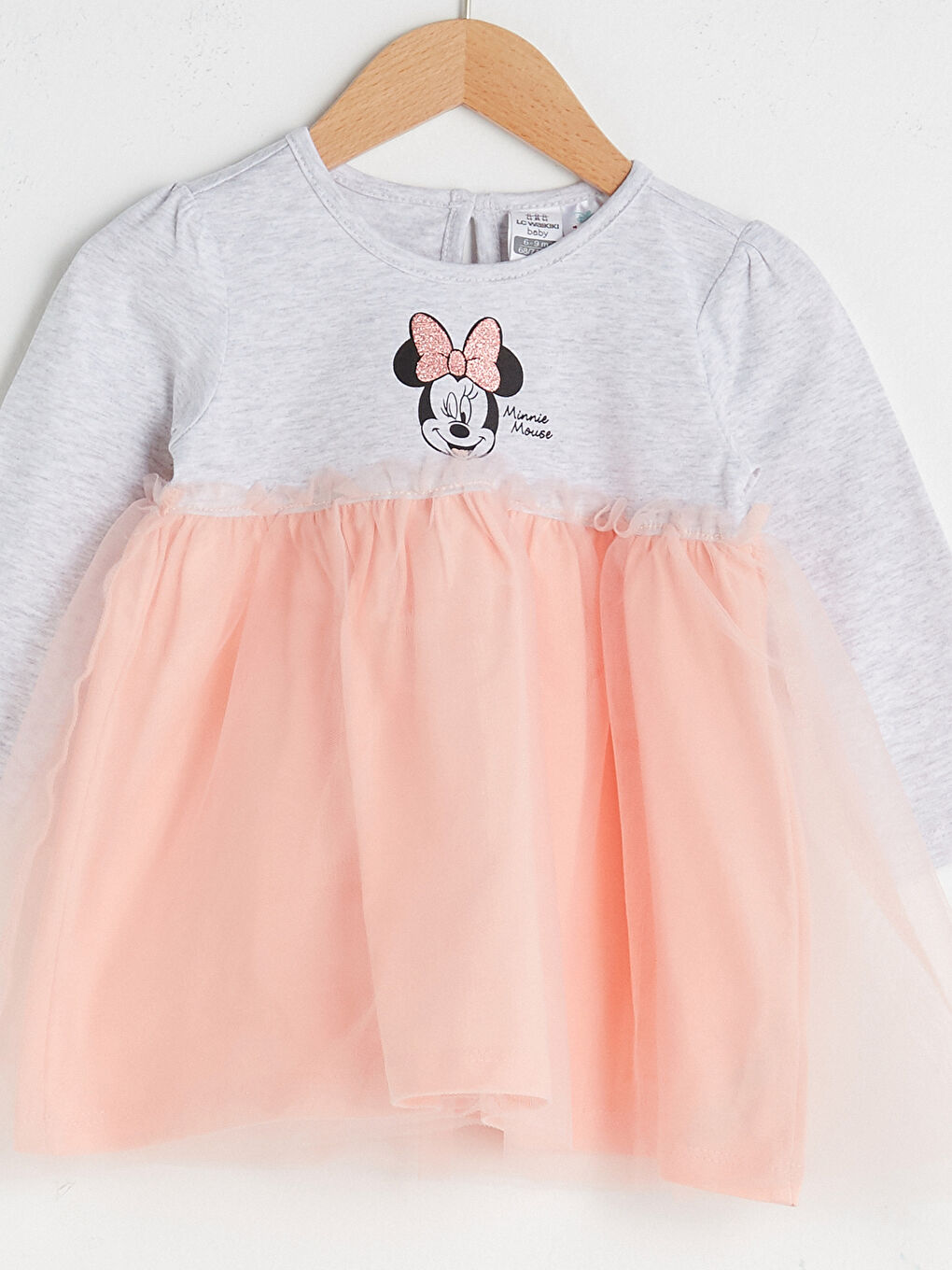 Robe en Tulle à Jupe Imprimée Minnie Mouse à Manches Longues et Col Rond pour Bébé Fille-2