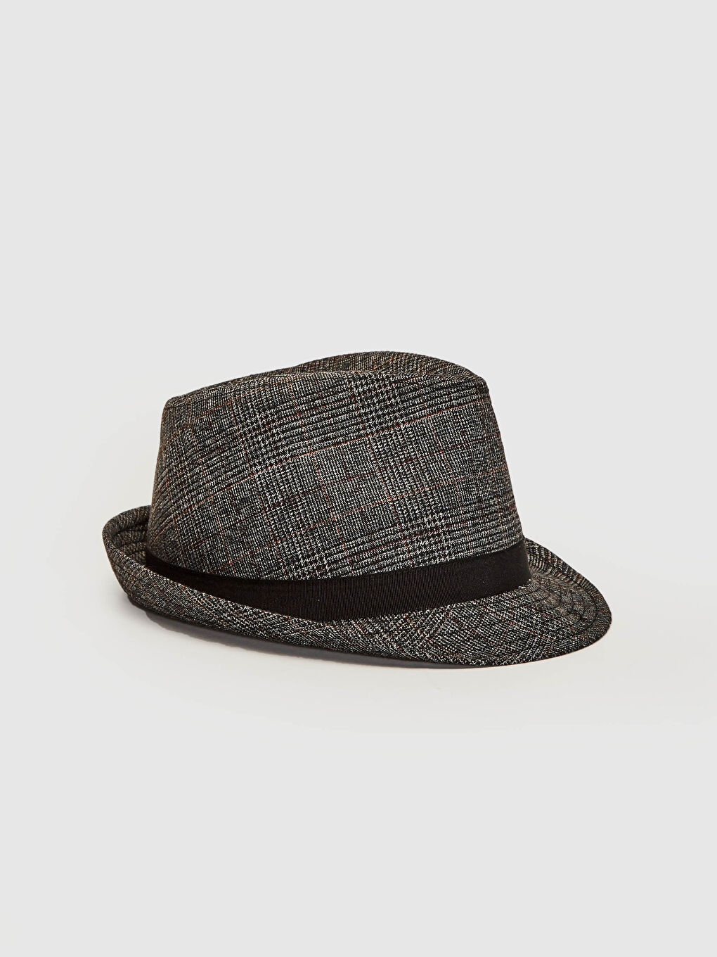 Antrasit Erkek Biye Detaylı Fötr Şapka-2