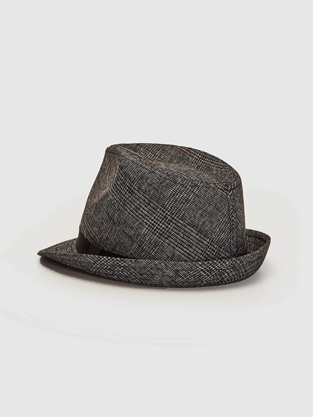 Antrasit Erkek Biye Detaylı Fötr Şapka-4