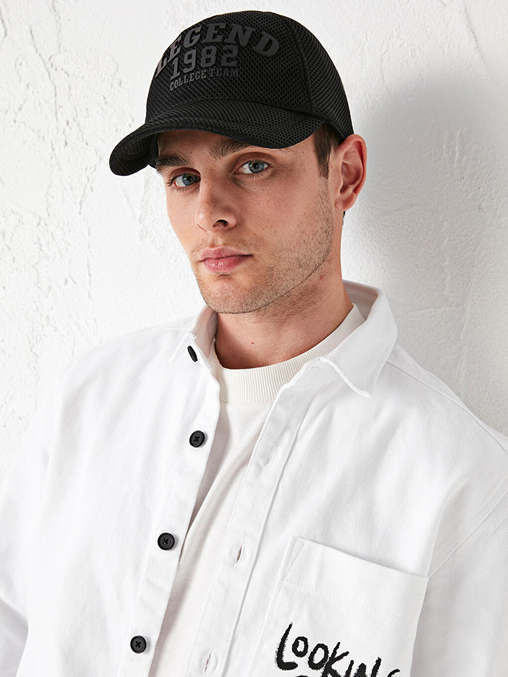 Siyah Erkek Baskılı Şapka