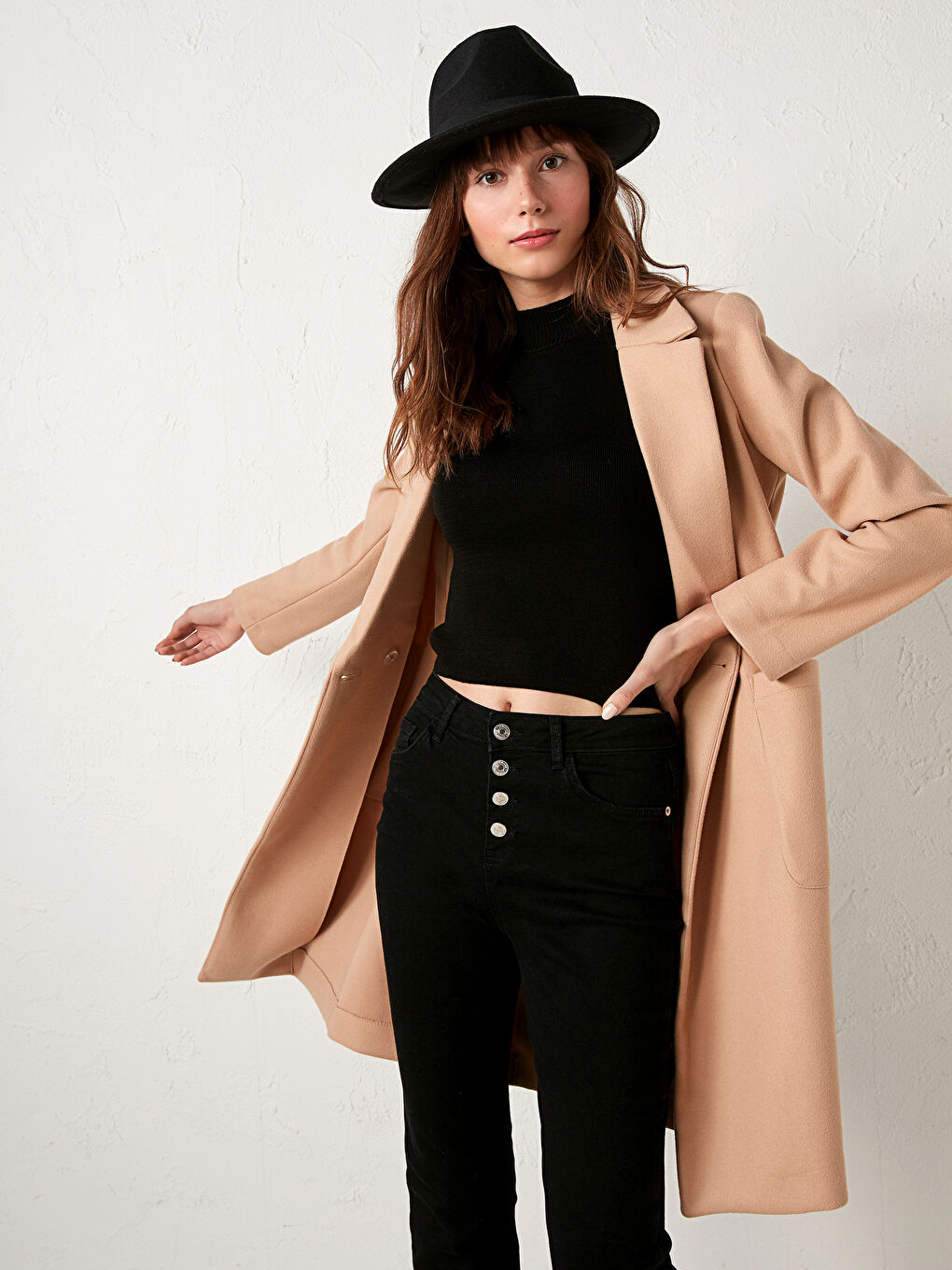 Jacket Collar Women's Cachet Overcoat -S10439Z8-D1N