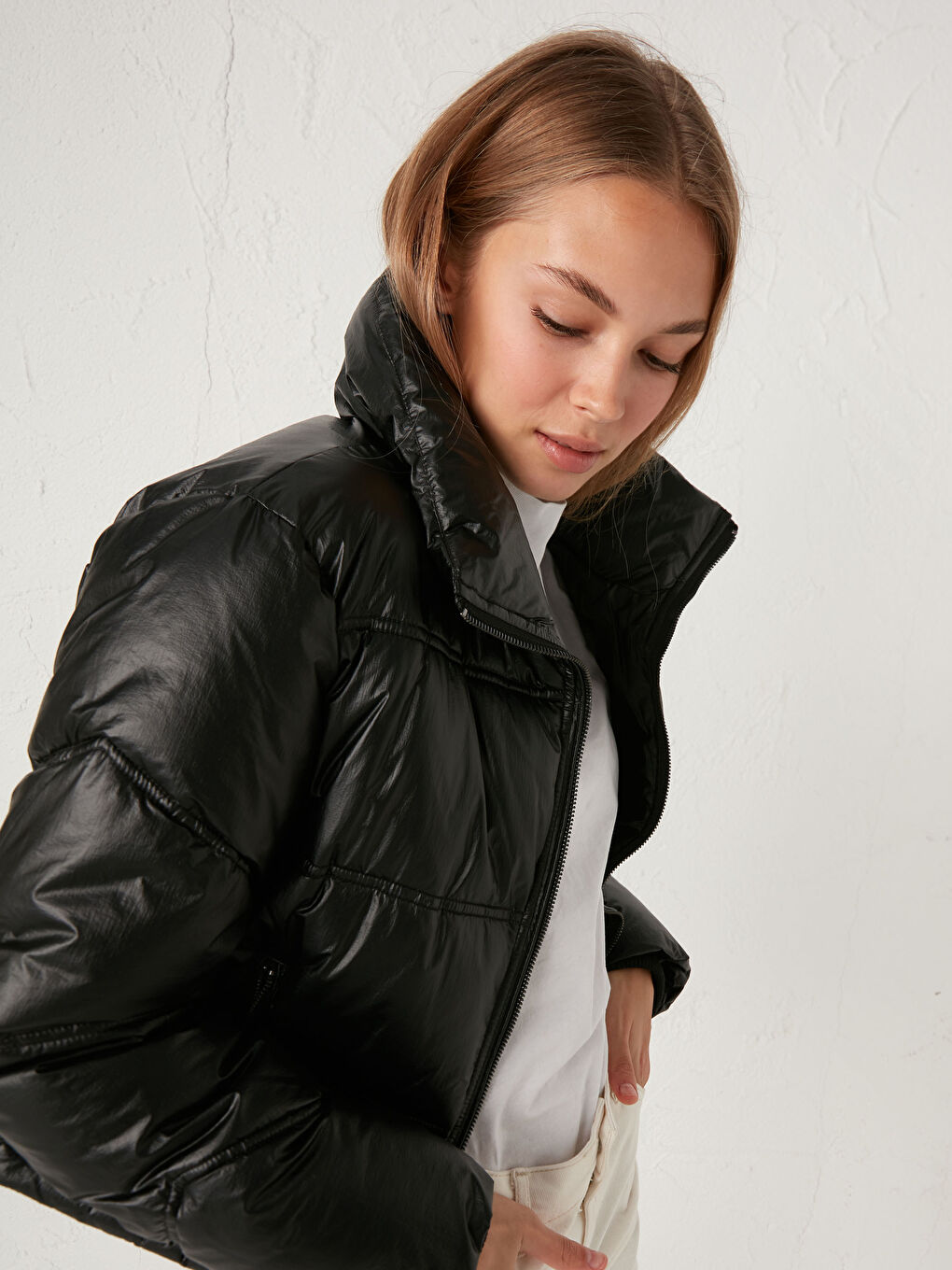 XSIDE Turtle Neck Regular Long Sleeve Women's Puffer -S10445Z8-CVL