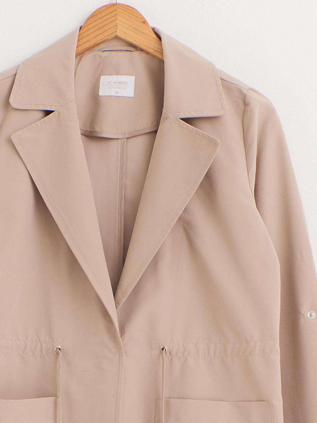 Shirred Waist Trenchcoat-2