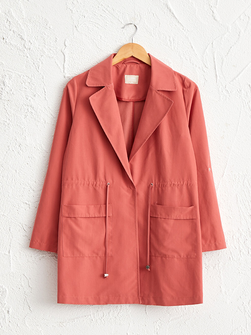 Shirred Waist Trenchcoat-2