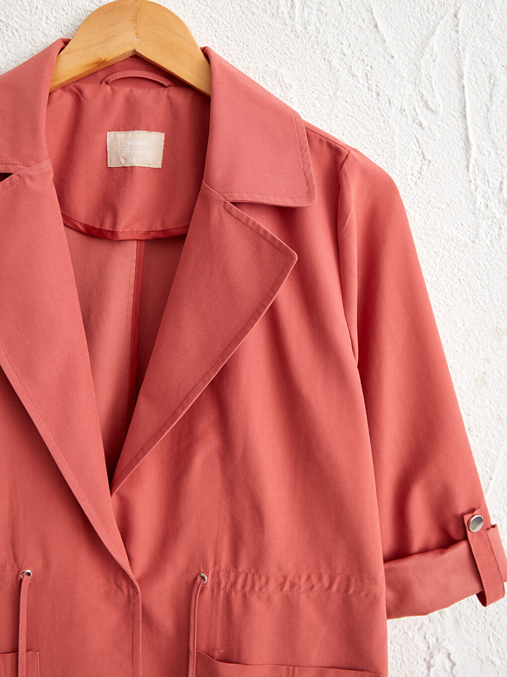 Shirred Waist Trenchcoat-5