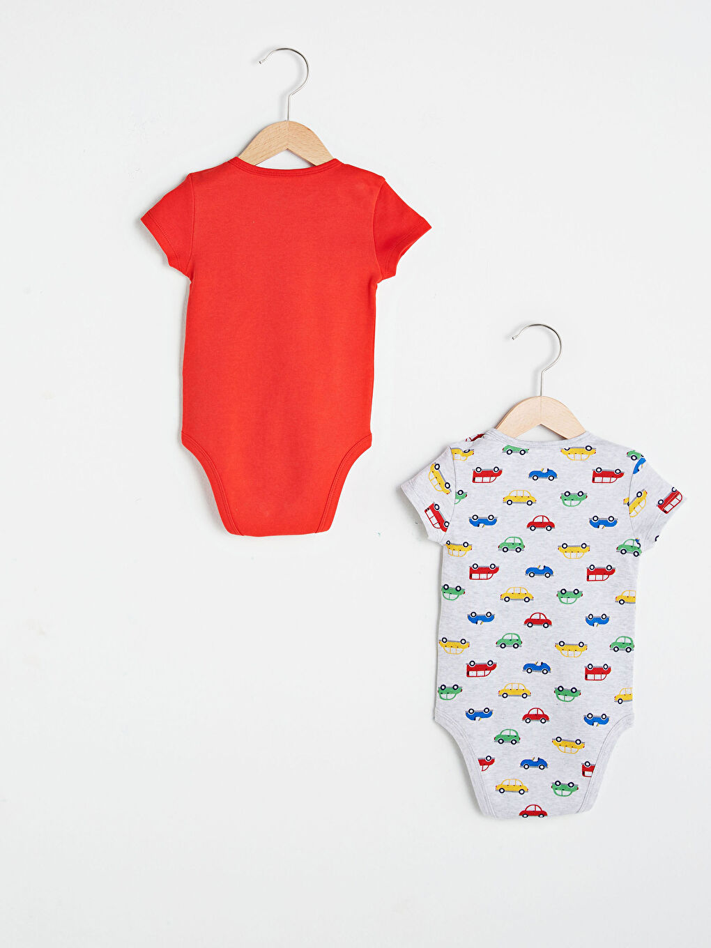 Боди для малышей мальчиков из хлопка с круглым вырезом, коротким рукавом, с принтом и заклепками, 2 штуки-2