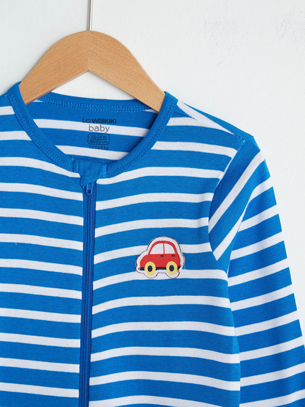 Rundhalsausschnitt Langarm Gestreifter Baby Jungen Overall-1