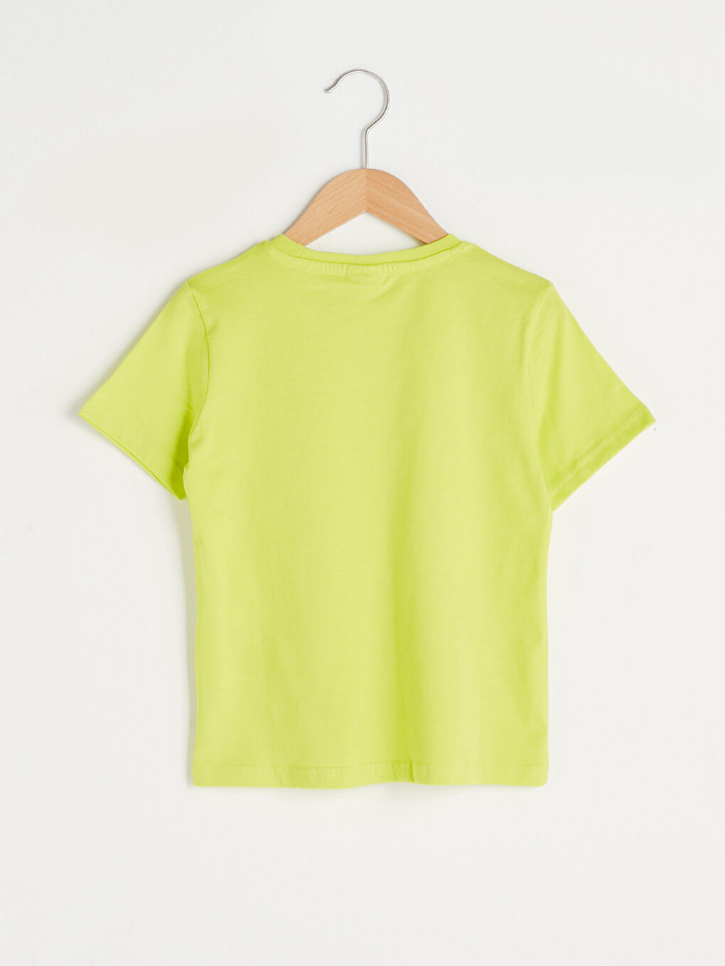 Yeşil Bisiklet Yaka Baskılı Kısa Kollu Erkek Çocuk Tişört-1