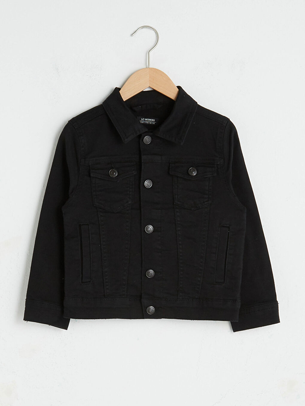 Collared Neck Boys' Denim Jacket-5