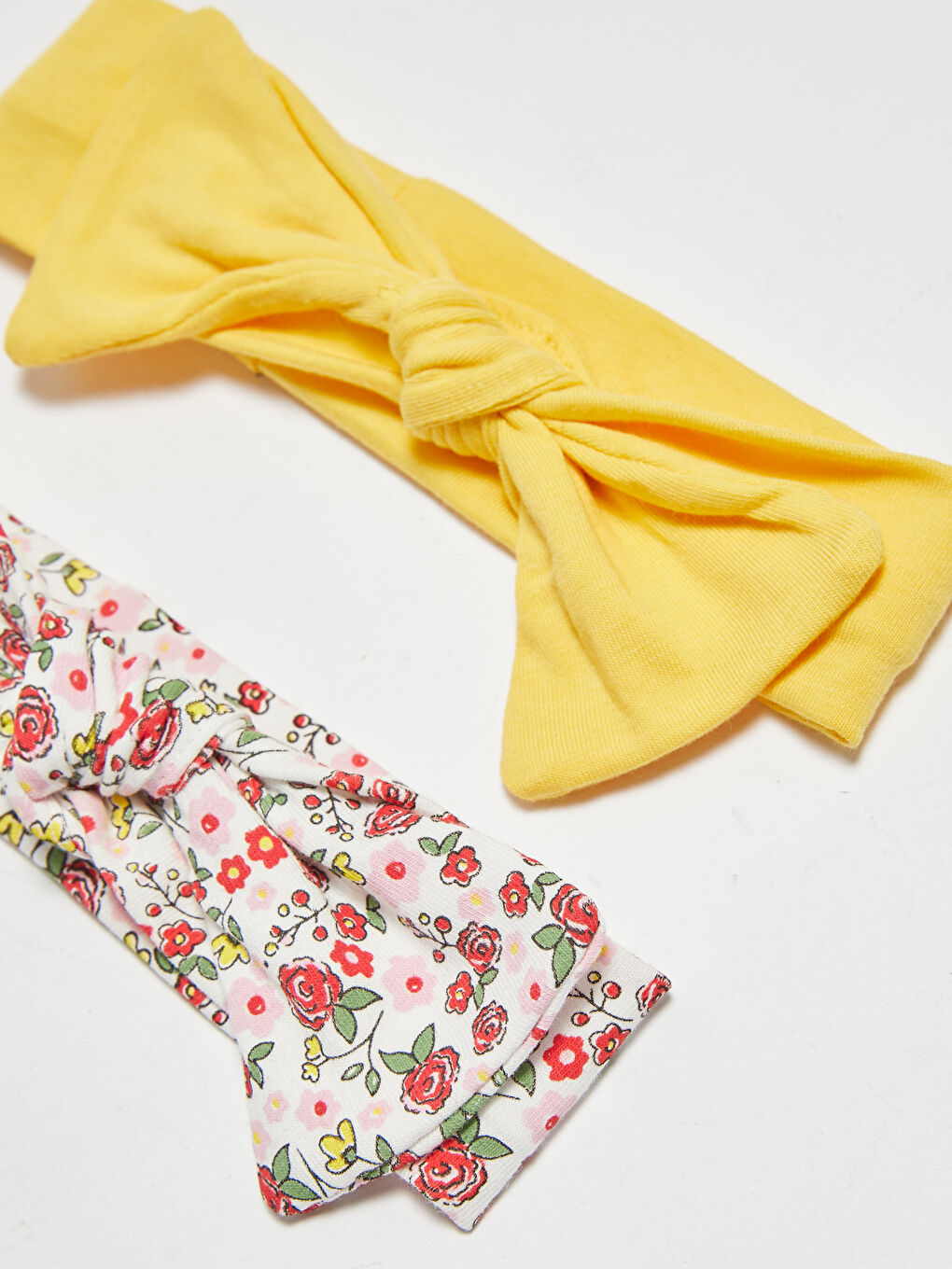 ربطة شعر للبنات الرضع من قماش القطن المرن - عبوتان-3