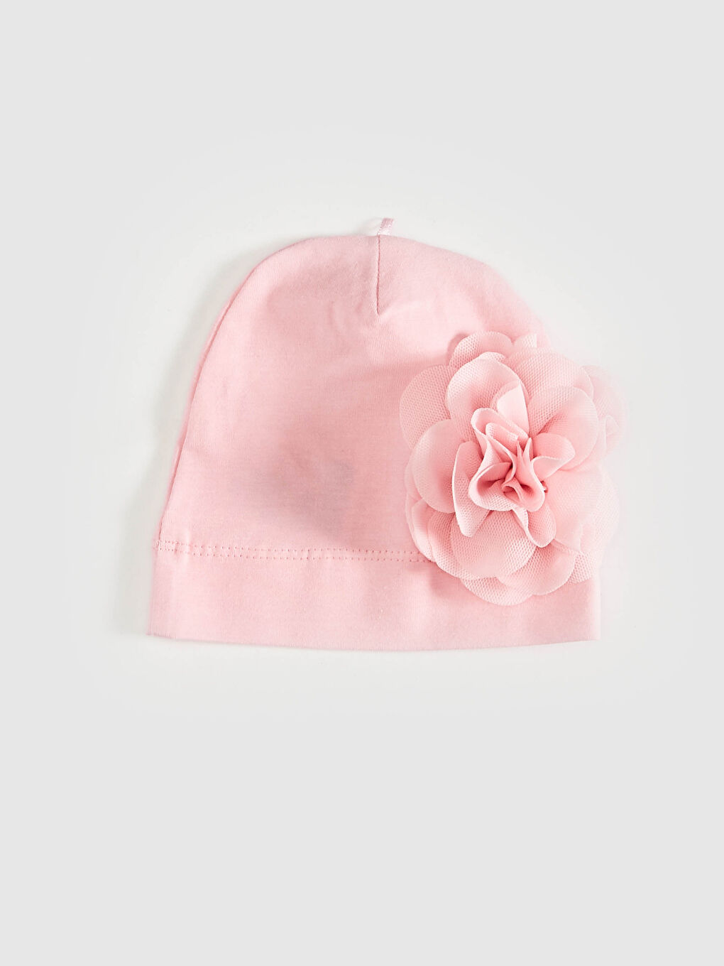 Pembe Kız Bebek Gül Detaylı Bere