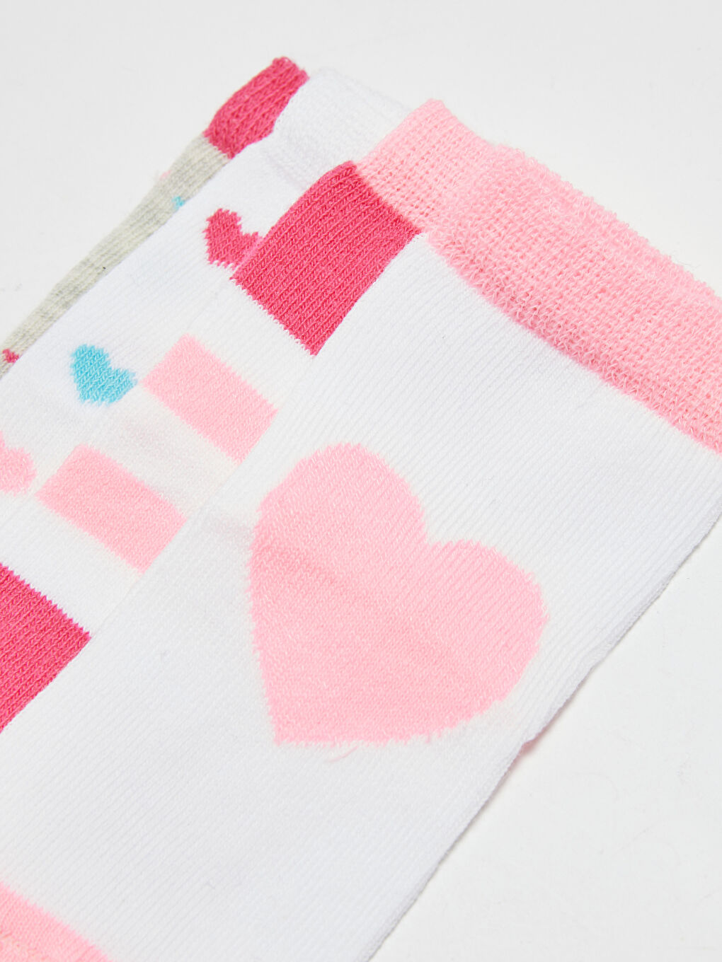 جوارب بنات رضع مطبوع ٤ قطع-2