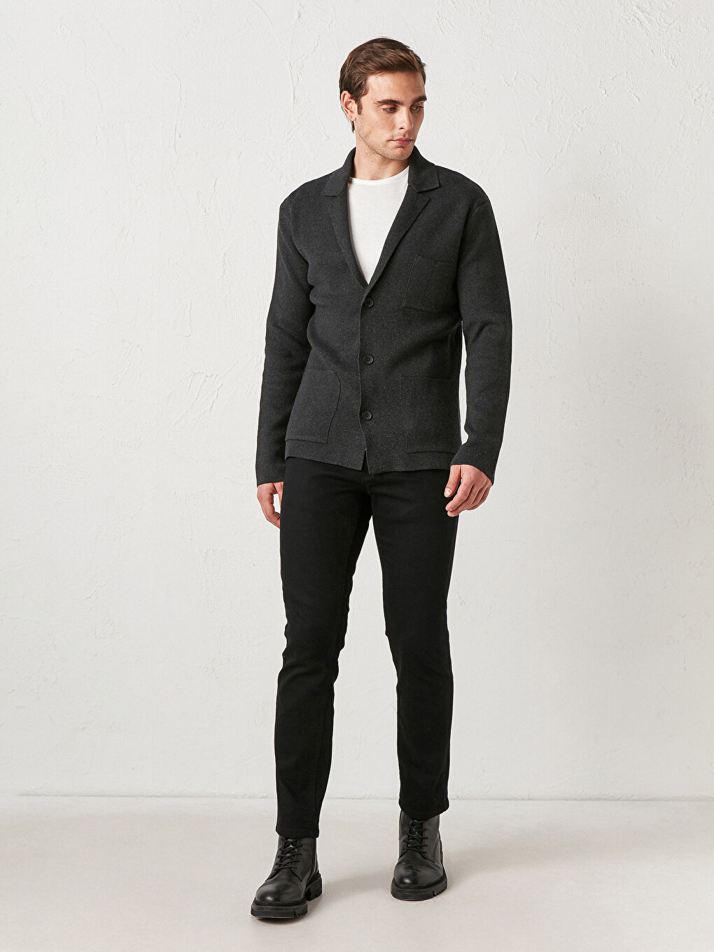 Cardigan Slim Fit Léger en Tricot-4
