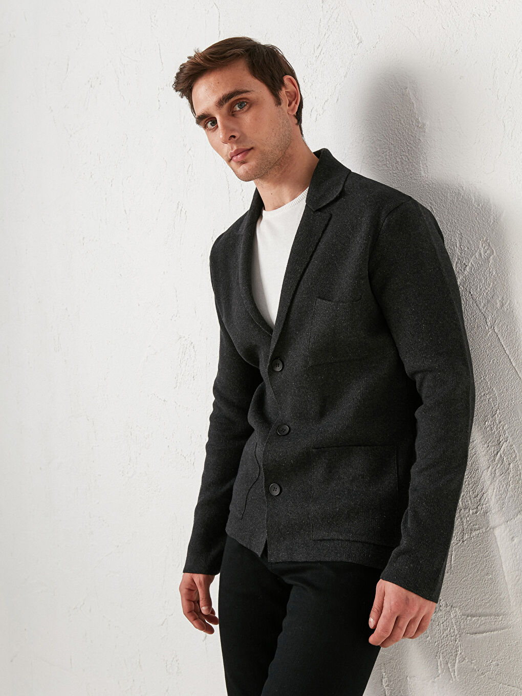 Cardigan Slim Fit Léger en Tricot