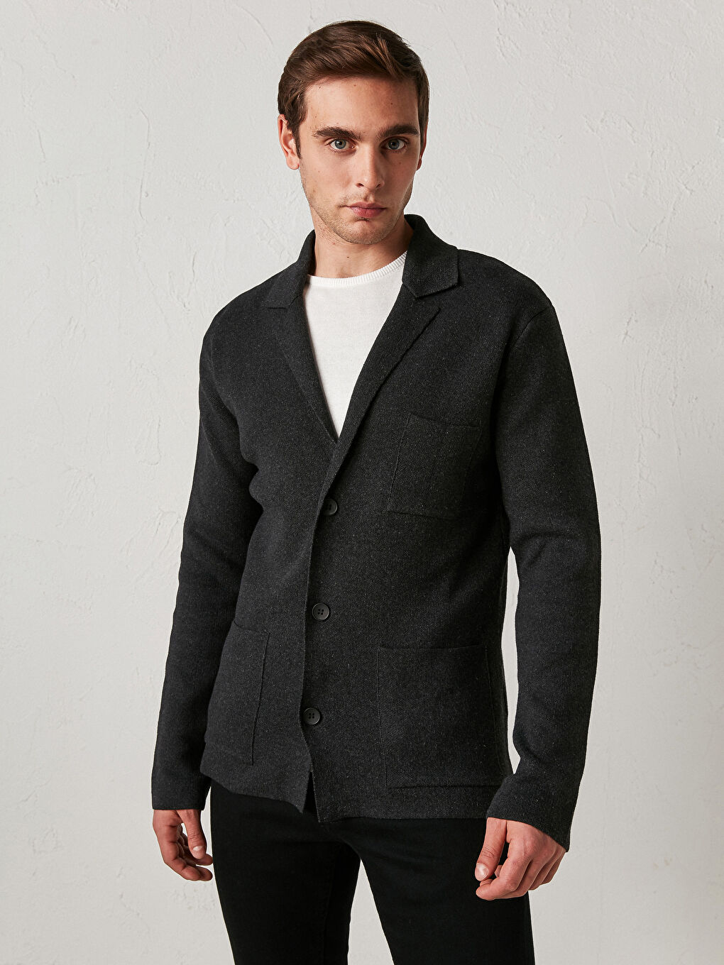Cardigan Slim Fit Léger en Tricot-1